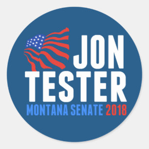 Sticker Rond Jon Tester pour le Sénat du Montana 2018
