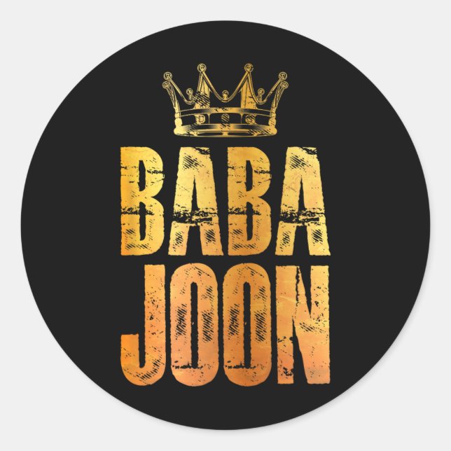 Sticker Rond Joon Persian Dad Iran Citer Fête des pères iranien (Devant)