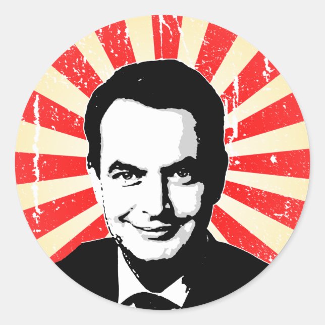 Sticker Rond Jose Zapatero (Devant)
