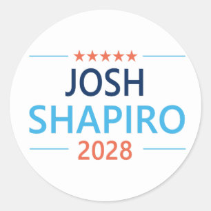 Sticker Rond Josh Shapiro 2028