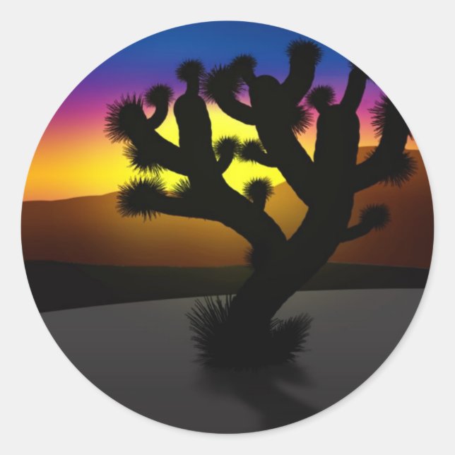 Sticker Rond Joshua Tree (Devant)