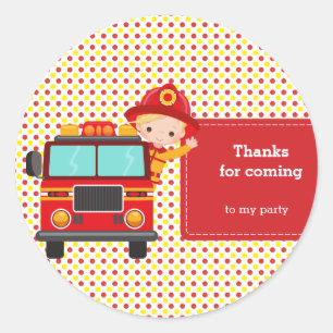 Sticker Rond Jote pompier
