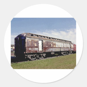 Sticker Rond Joue Toujours Avec Des Trains