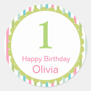 Sticker Rond Jouer Cupcake Toppers/Stickers Anniversaire