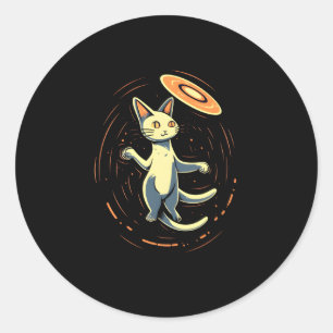 Sticker Rond Jouer Frisbee Disc Lecteur Discgolfer Di