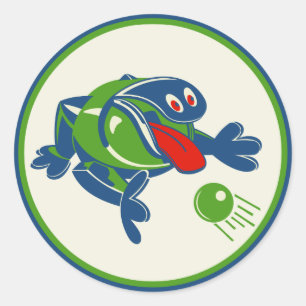 Sticker Rond jouet impair d'Ogg des années 1960