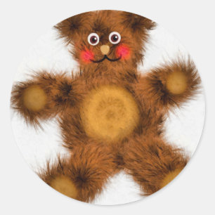 Sticker Rond Jouet Ourson Mignon pour Enfants Baby Shower