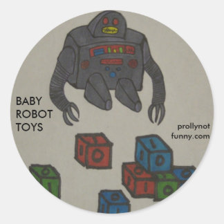 Sticker Rond Jouets robots pour bébés