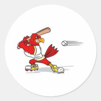 Sticker Rond Joueur cardinal de baseball
