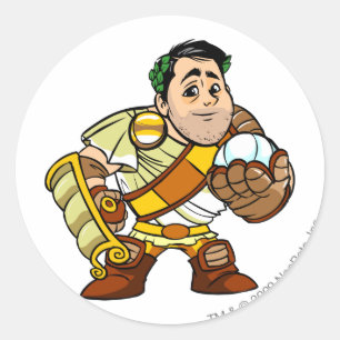 Sticker Rond Joueur d'Altador de personnel d'EL Picklesaur