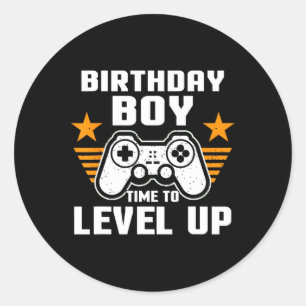 Sticker Rond Joueur d'Anniversaire Ordinateur Jeu vidéo d'Ide s