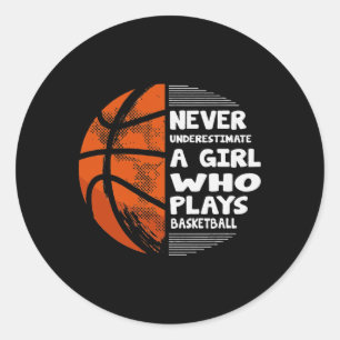 Sticker Rond Joueur de basket-ball 5 cerceaux de volants Baller