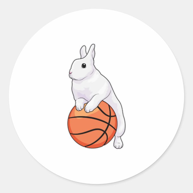 Sticker Rond Joueur de basket-ball Bunny (Devant)