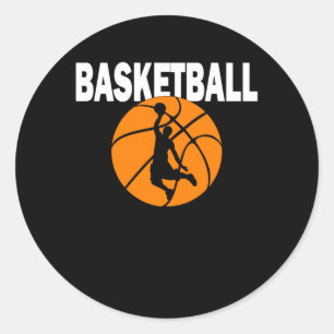 Sticker Rond Joueur de basket-ball cadeau