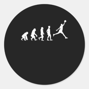 Sticker Rond Joueur de basket-ball Champion de l'évolution