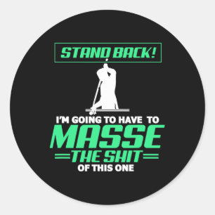 Sticker Rond Joueur De Billard Billard De Billard Reposez-Vous
