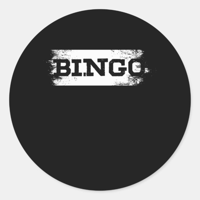 Sticker Rond Joueur de Bingo Lucky Jeu Casino Gamble Cadeau (Devant)