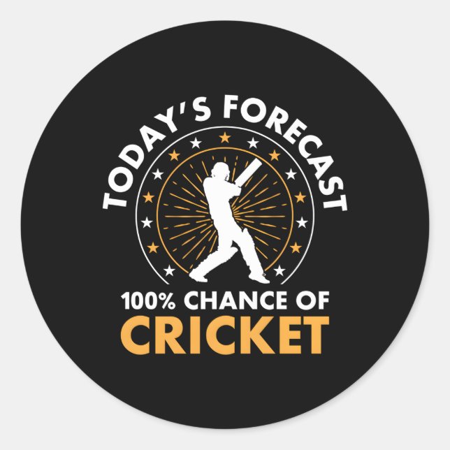 Sticker Rond Joueur de cricket sportif indien (Devant)