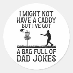 Sticker Rond Joueur de Disc Golf Discgolfien Joueur de Frisbee