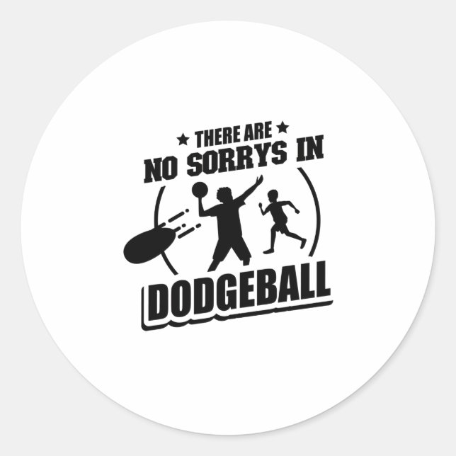 Sticker Rond Joueur de Dodgeball | Cadeaux Sport Team Trainer (Devant)