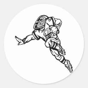 Sticker Rond Joueur de football