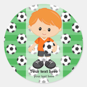 Sticker Rond Joueur de football