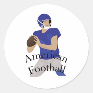 Sticker Rond Joueur de football américain en action