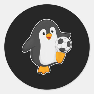 Sticker Rond Joueur de football de pingouin Sports