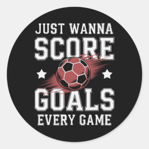 Sticker Rond Joueur de football marquer plus de buts pour