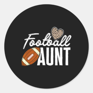 Sticker Rond Joueur de football Tante Leopard Motif pied