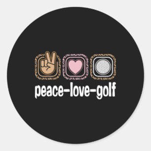 Sticker Rond Joueur de golf Imprimé léopard Femmes Filles Enfan