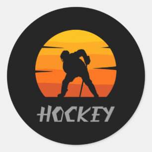 Sticker Rond Joueur de hockey sur glace Cadeau 9