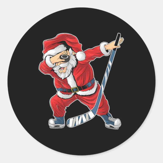 Sticker Rond Joueur de hockey sur glace Chris Claus (Devant)