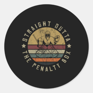 Sticker Rond Joueur de hockey sur glace Gardien de but Maillot 