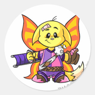 Sticker Rond Joueur de Kacheek Faerieland