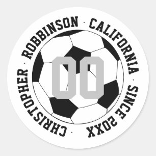 Sticker Rond Joueur de l'équipe de football personnalisé