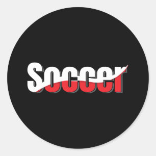 Sticker Rond Joueur de soccer Swish Abstrait - Word Art