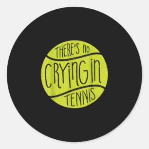 Sticker Rond Joueur de tennis pleurant balle de tennis cadeau d