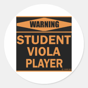 Sticker Rond Joueur de viola étudiant
