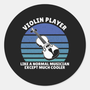 Sticker Rond Joueur de violon