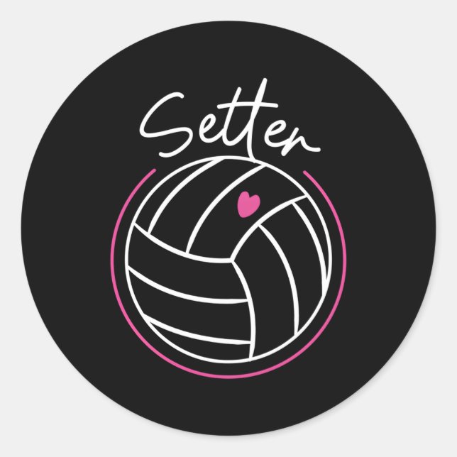 Sticker Rond Joueur de volley-ball (Devant)