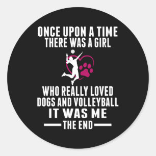 Sticker Rond Joueur de volley-ball S