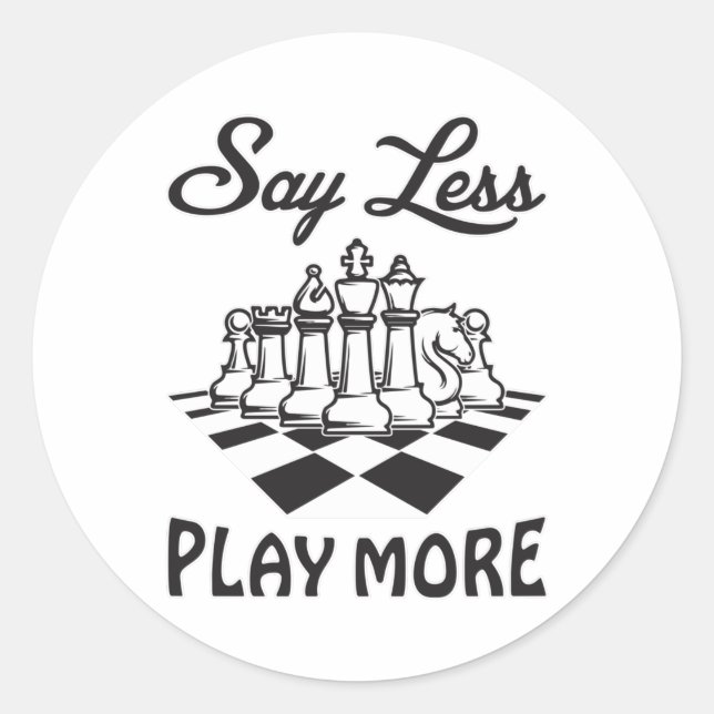 Sticker Rond Joueur d'échecs tableau de contrôle tableau de mat (Devant)