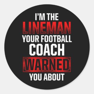 Sticker Rond Joueur défensif Hot Offensive de Football Lineman