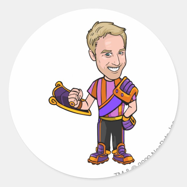 Sticker Rond Joueur d'état-major de Kreludor incomparable (Devant)