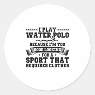 Sticker Rond Joueur du Water Polo  Cadeaux de formateurs d'équi