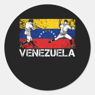Sticker Rond Joueur vénézuélien de baseball Vénézuélien Softbal