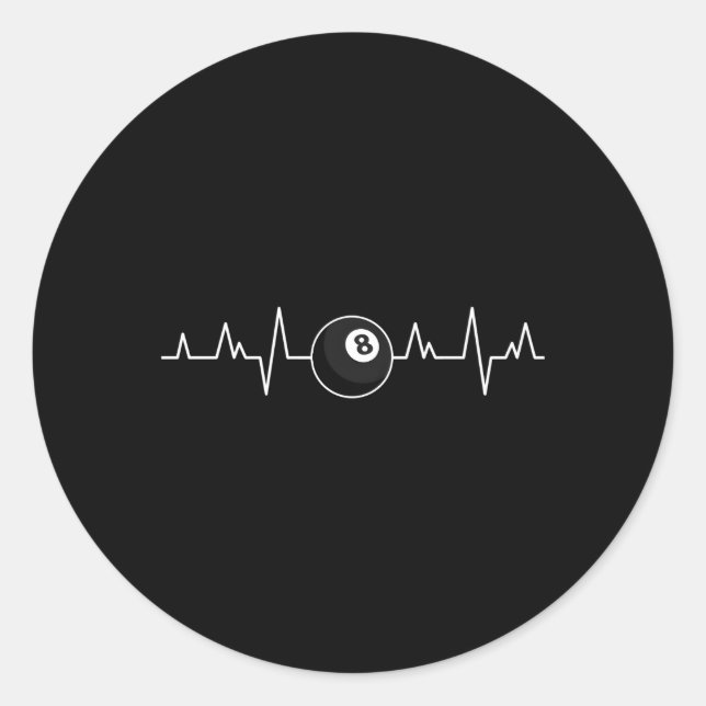 Sticker Rond Joueurs de piscine Hebeat Billard 8 Ball (Devant)