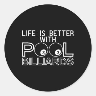 Sticker Rond Joueurs de snooker à billes à mâchoires
