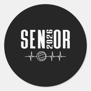 Sticker Rond Joueuse de l'équipe de volley-ball senior Cl Of 20